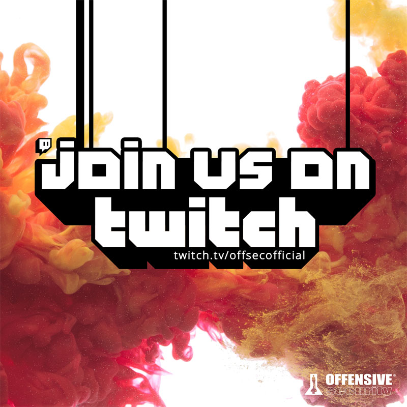 Join us on Twitch